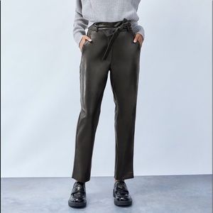 Babaton Vegan Leather belted pant